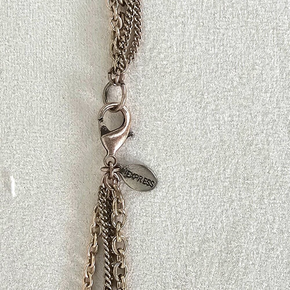 Express Multi-Strand Peacock Feather Statement Ne… - image 8